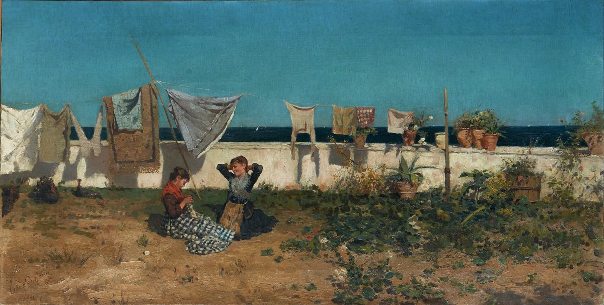 Ettore De Maria Bergler, Al sole, 1881