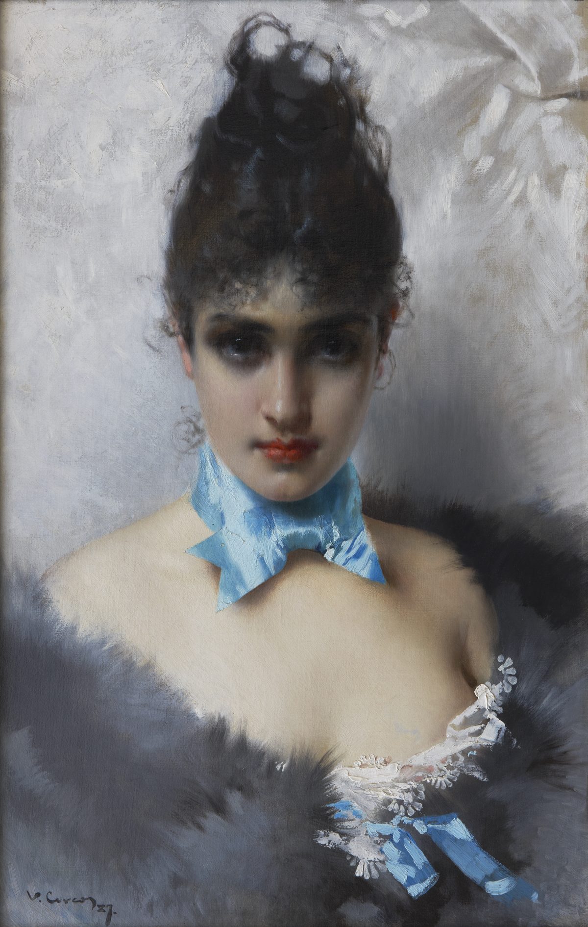 Vittorio Corcos, Ritratto di donna elegante, 1887